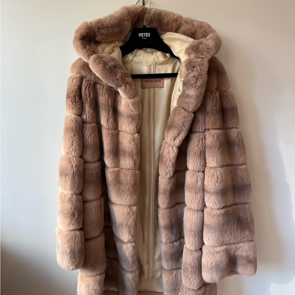 Yves Salomon Rabbit Fur Coat